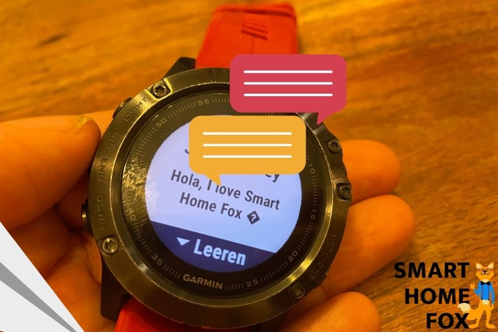 fenix 5 reception et envoi de messages